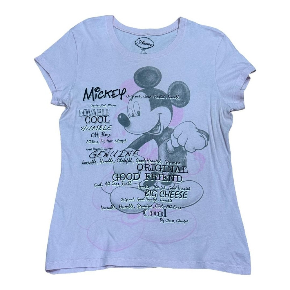 Disney Mickey Mouse Shirt Girls Large Graphic Tee Humble Fun Cartoon Character